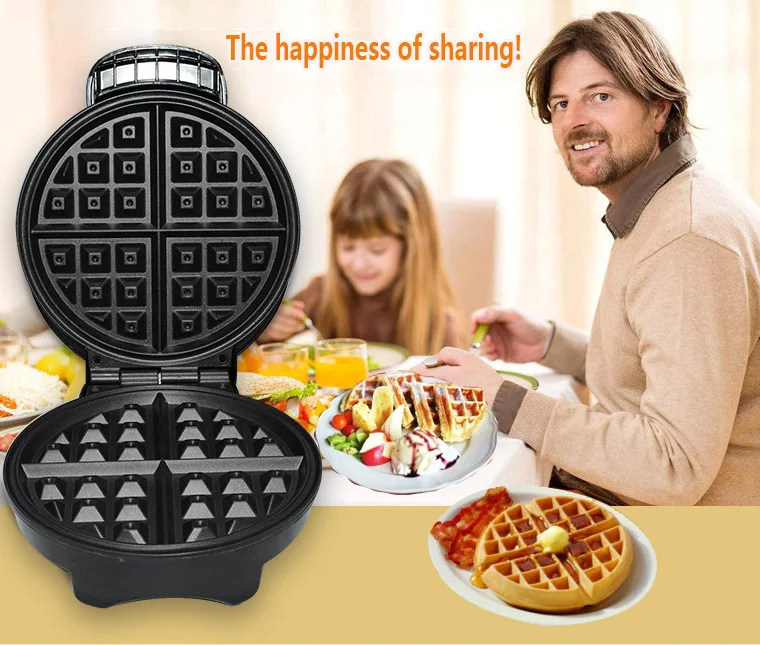Electric Waffle Maker Non-Stick Cooking Plates Breakfast Cake Cooking Machine Waffle Iron Tray