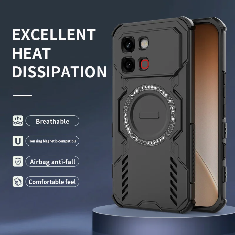 Lens Protection Heat Dissipation Case with Magnetic Wireless Charging Feature