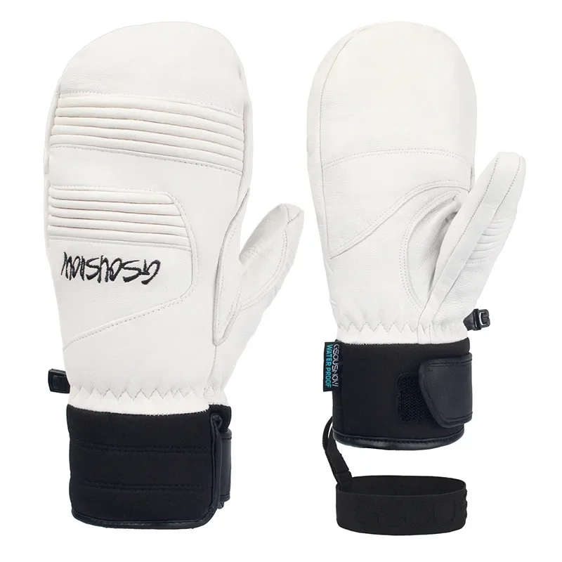 Winter 2025 Adult Skiing Gloves Waterproof Windproof Snow Mittens with Cotton Woman Cycling Warm Glove Man Sport Protective Gear 3