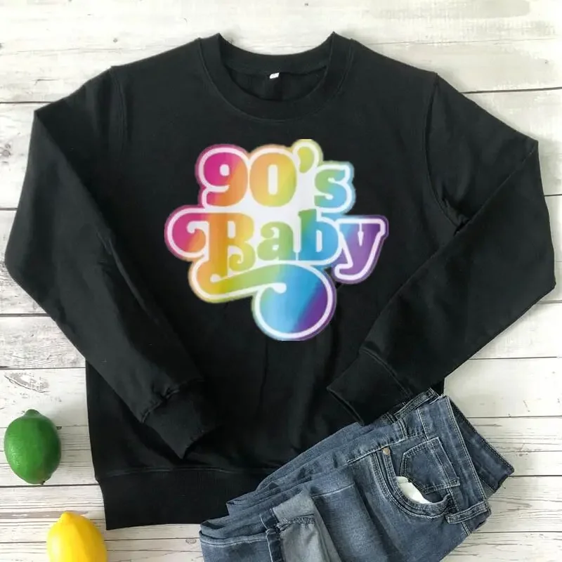 30th Birthday Sweatshirt 90's Baby Retro Colors 1991 The Nineties - Hello Dirty Thirty  Unisex Crewneck Sweatshirt 100% cotton