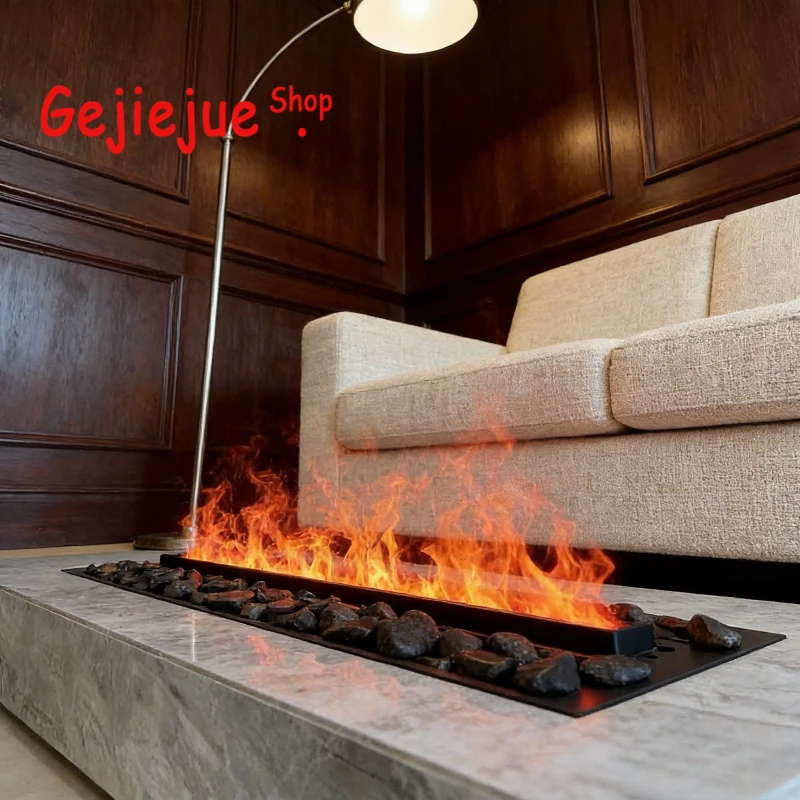 เตาผิงจำลองเปลวไฟ LED แบบสมาร์ทสตีม ให้เอฟเฟกต์ “เปลวไฟไร้ควัน” สมจริงเป็นพิเศษ พร้อมระบบควบคุมความหนาแน่นของละอองน้ำ 9 ระดับ 1