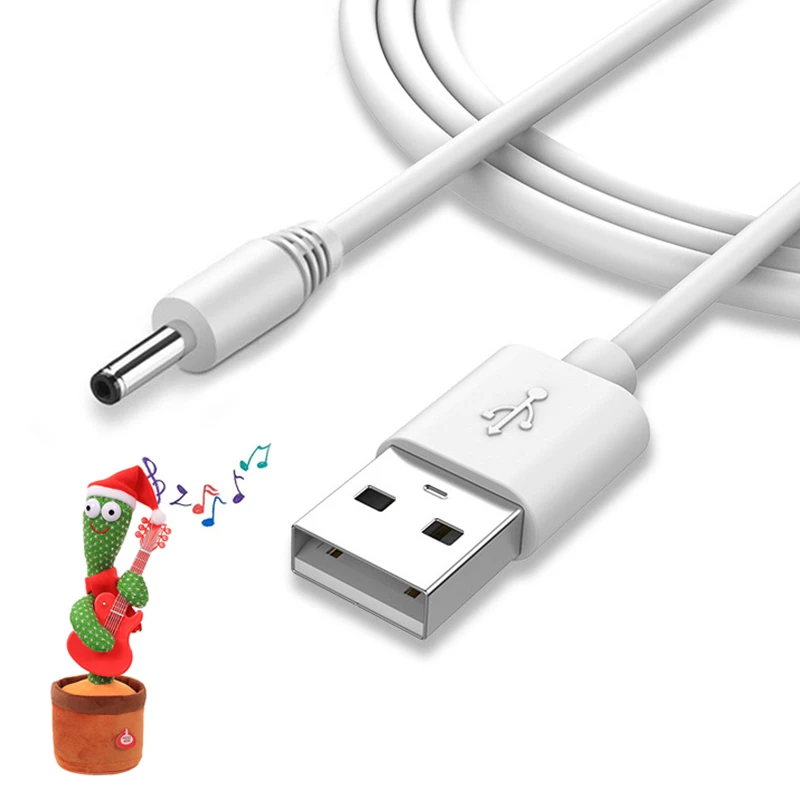 Usb Power Supply Cable For Dancing Cactus Toys Charging Cable