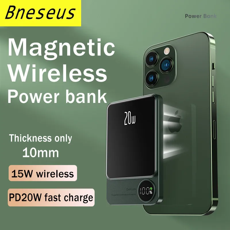 새로운 Macsafe 보조베터리 자기 보조베터리 무선 충전기 iphone 13pro 13ProMax 외부 보조 배터리 팩