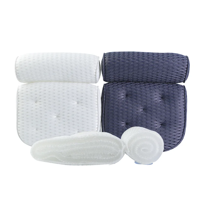 4D Square Bathtub Pillow 7 Suction Cup Hotel Hot Spring Spa Massage bathtub pillow