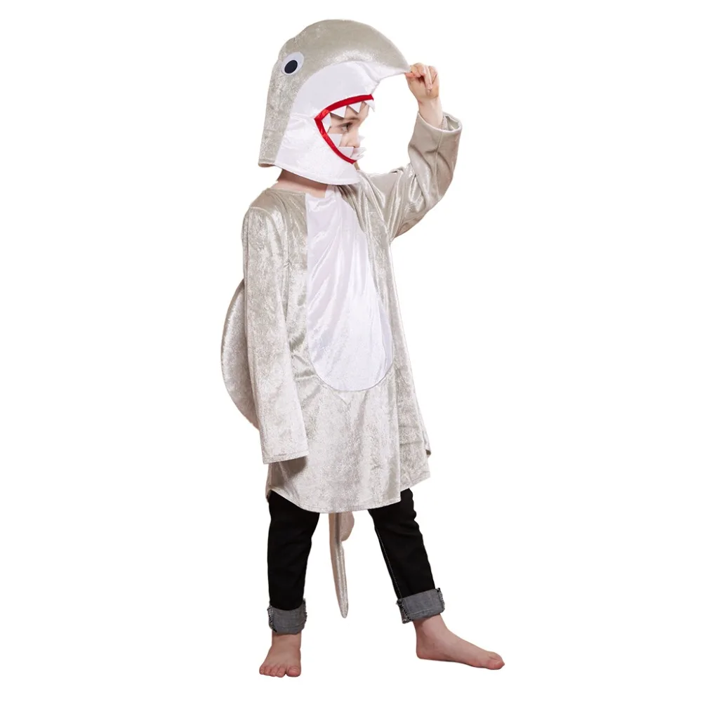 

Children Shark Jumpsuits with Hat Boys Girls Halloween Animals Cosplay Costume Carnival Easter Purim Fancy Dress