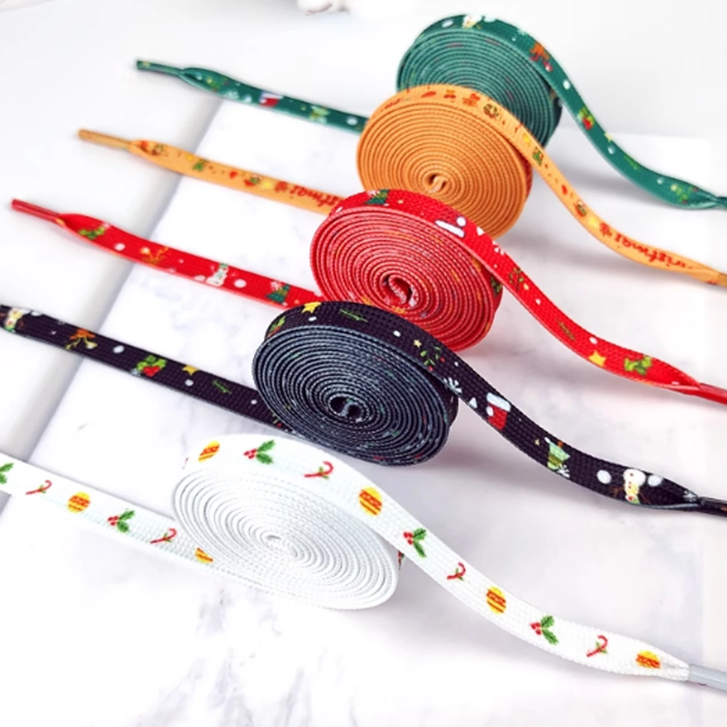 

2024 New Shoelaces Christmas Decoration Red Green Shoelaces of Sneakers Shoelace Flat Shoe Laces Sports Running Laces Shoestring