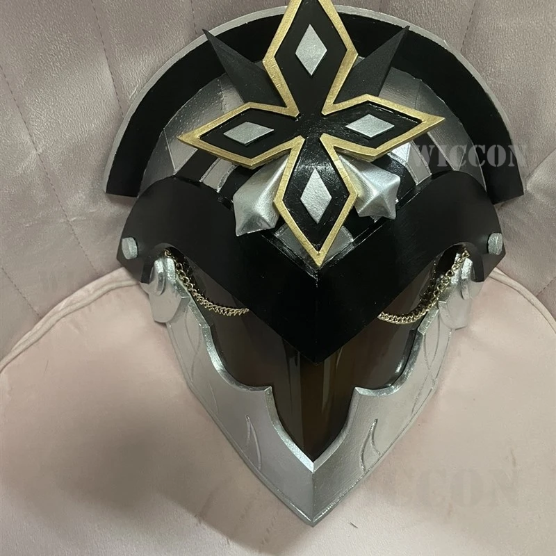 Game Genshin Impact II Capitano Cosplay Mask Wig The Captain Adult Wig Customized Nails Halloween Accessories 14