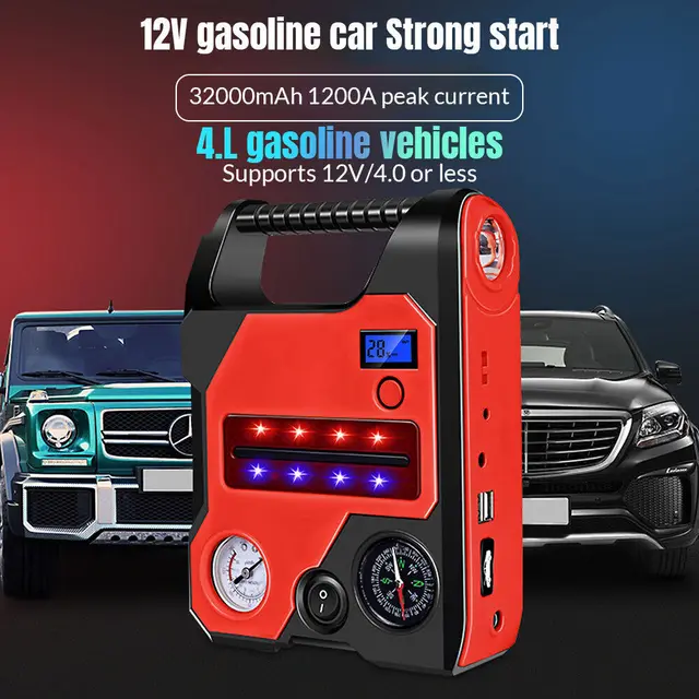4 In1 Car Jump Starter with Air Compressor 2