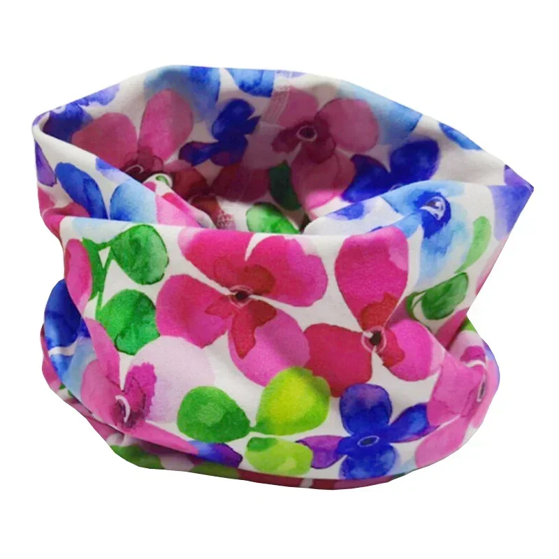 Kids Scarf Baby Neck Warmer Boys Girls Magic Muffler Outdoor Children's Cotton Ear Cap Winter Spring Autumn