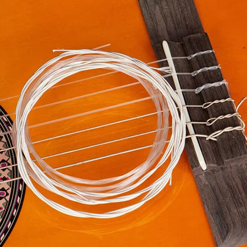 Nylon String Set for Classical Guitar Set of 6 pieces silver color classical guitar strings