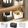 Desktop Cosmetics Storage Box Toiletries Cotton Swab Container Bathroom Accessories Brushes Makeup Organizer Case Lipsticks Box 3