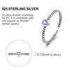 Bague en argent sterling 925 véritable, forme de cœur, trèfle, bijoux pour femmes, cadeau d'anniversaire, de fiançailles