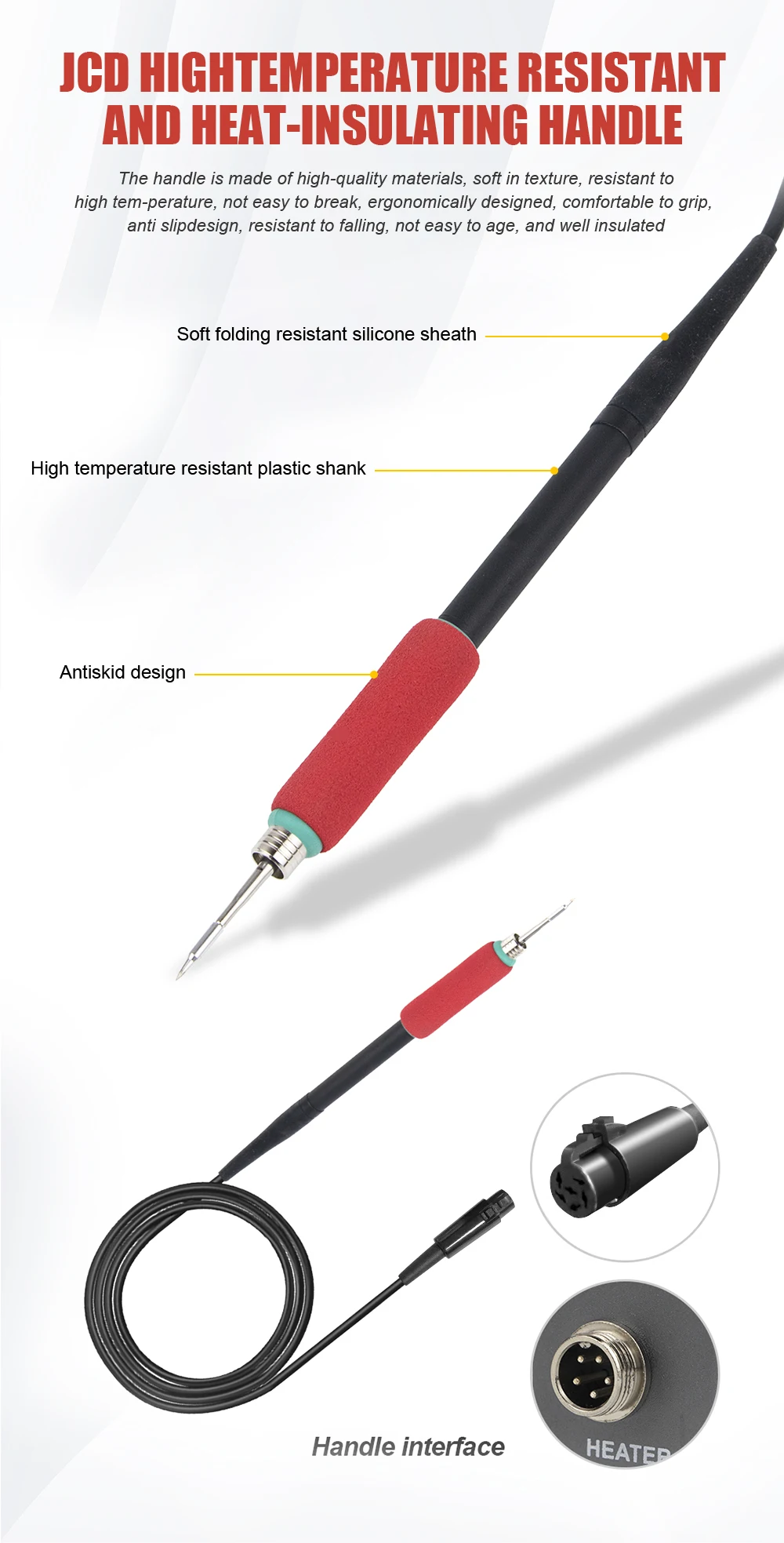 Soldering Iron Staion Repaid Heating Solder Iron Handle HD Display 2s Melting Ti