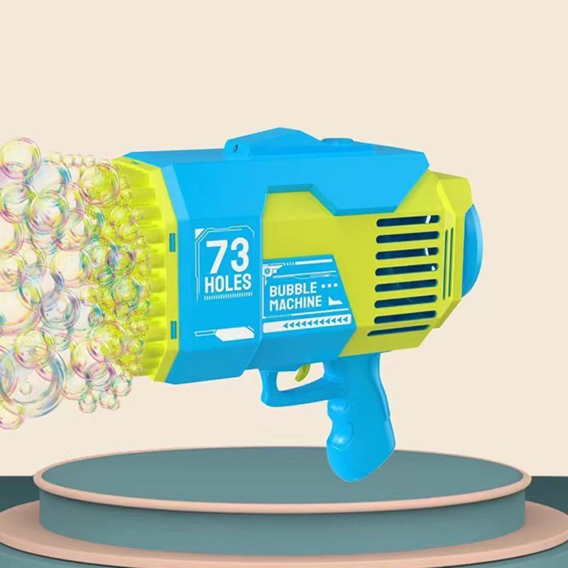132 Holes Bubble Rocket Kids Toy Electric Bubble Gun with Light Summer Outdoor Party Games Soap Blower Automatic Machine 5