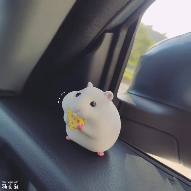 Autodekoration Gelber Hamster Autozubehör Konsole Süße Puppe