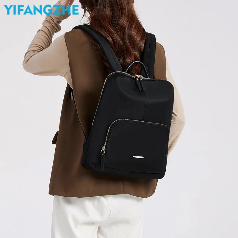 YIFANGZHE Women's Backpack, Slim Daypack for Laptop 13 - 14 Inch, Waterproof and Durable Oxfor Pack Outddor