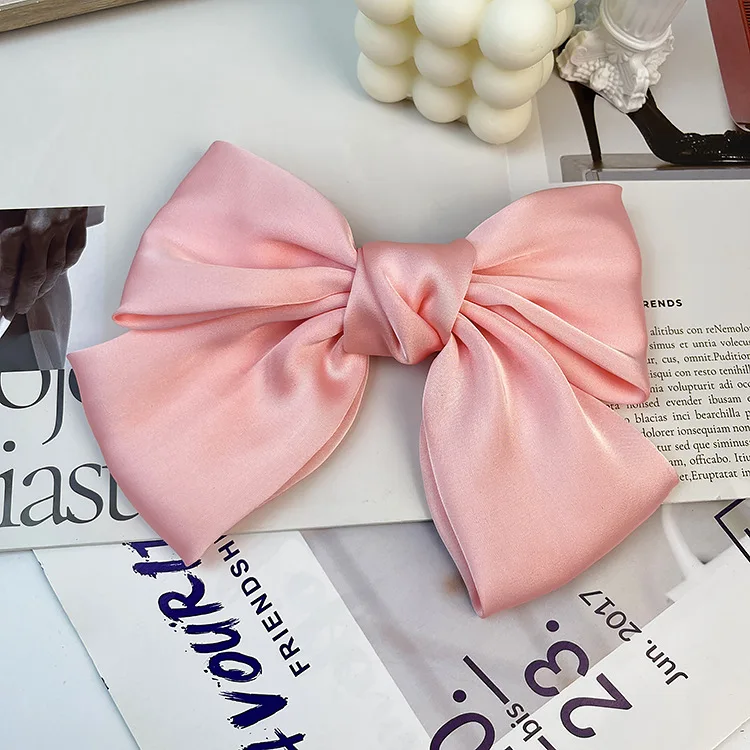 Elegant Satin Double-Layer Butterfly Bow Hair Clips - Trendy Hair Accessories