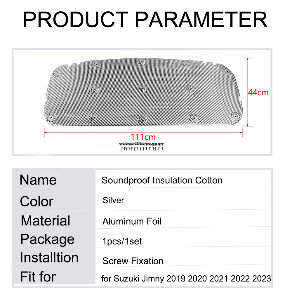 Sound Heat Insulation Cotton for Suzuki Jimny JB64 JB74 2019 2020 201 2022  2023 Engine Hood Deadener Pad Interior Accessories - AliExpress