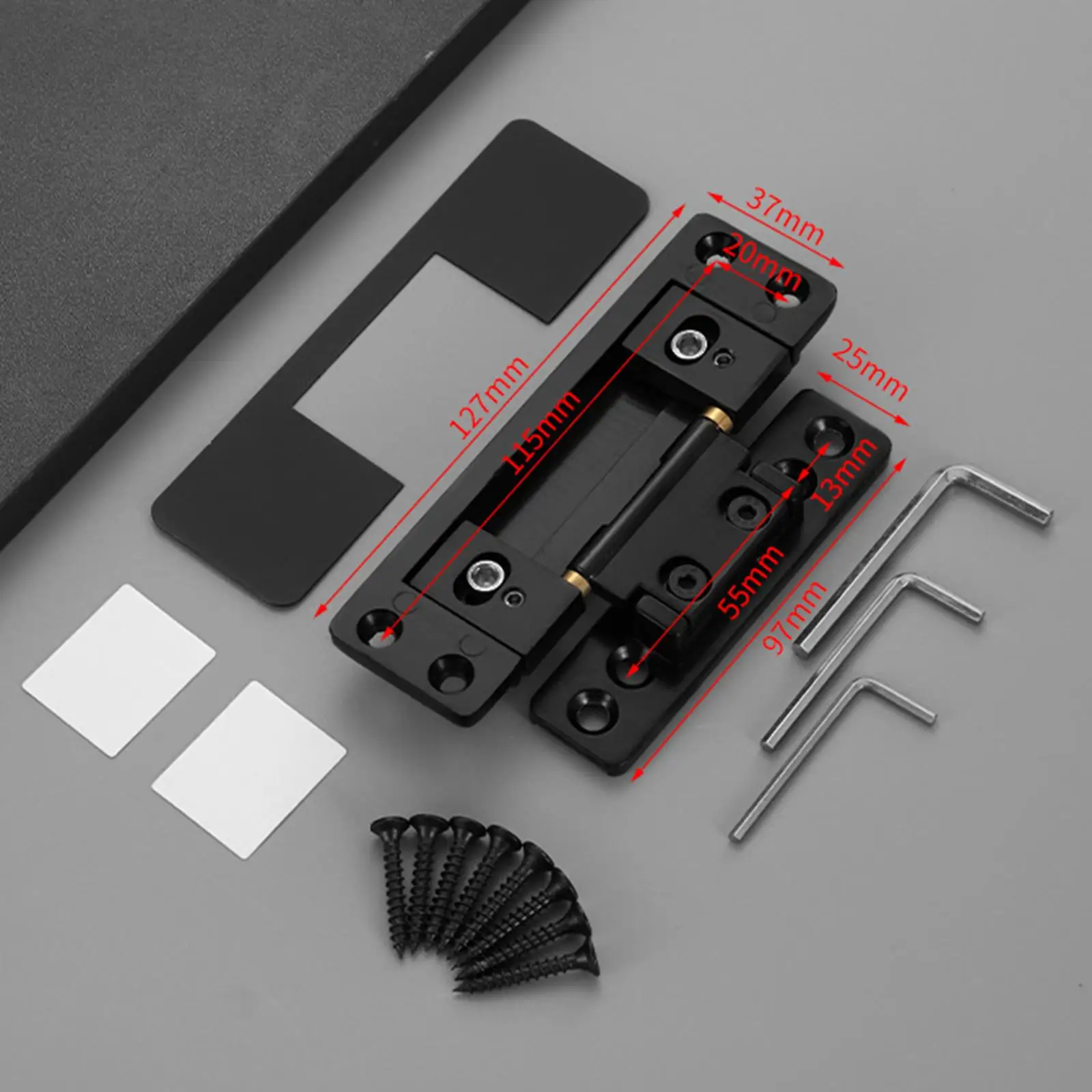 2Pcs Hidden Door Hinges Invisible Hinges Adjustable Thin Concealed Door Hinge Hardware for Secret Interior Living Room