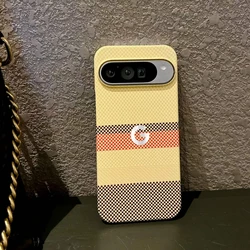 Luxury Slim Carbon Fibre Texture Magnetic Charging Phone Case - Google Pixel 8 Pro (YELLOW)