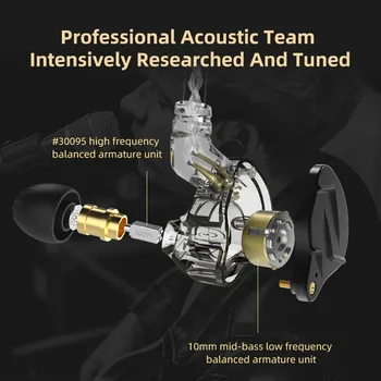 NEW KZ ZSN PRO X 1BA 1DD Hybrid Drive HIFI Metal In Ear Earphone Sport Noise Cancelling Earbud Headsets KZ ZSX ZSNPROX EDXPRO 5