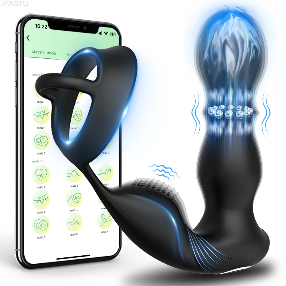 App Gesteuerter Prostata Massager Für Männer Vibrationsspielzeug_voghion.com