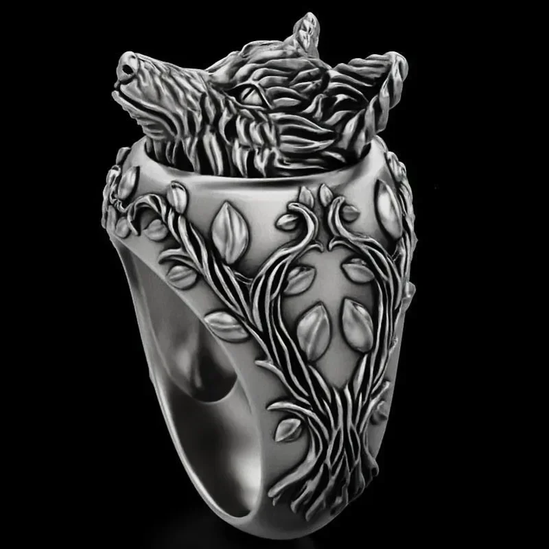 10g 3D Ring With Fox Nature Women Gold Rings  Customized 925 Solid Sterling Silver Rings Many Sizes 6-13