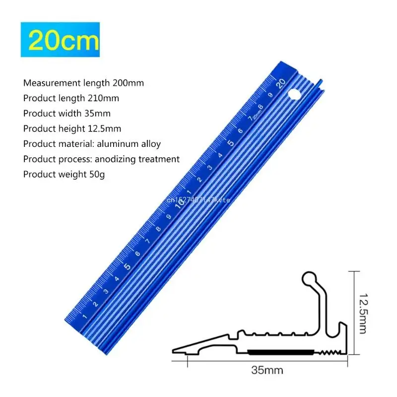 Leather Ruler Aluminum Alloy Long Ruler DIY Making Leather Bag Purse  Leather Goods Cutting Ruler Leather Cutting Tool Ruler - AliExpress