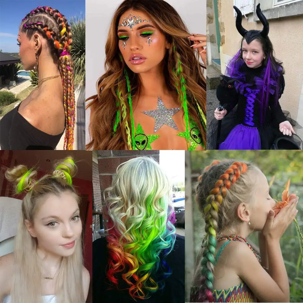 Colored Hair Extensions Clip 7