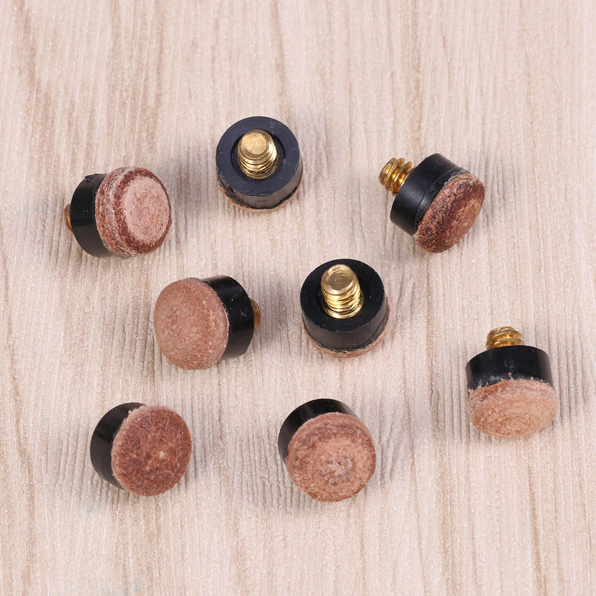 40pcs American Style Billiard Cue Ferrules and Tips Billiard Replacement Screw-on Tips with Pool Cue Stick Ferrules Hard Tip