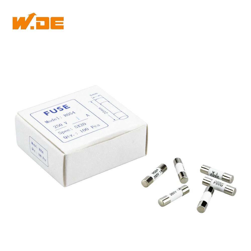 100Pcs 5x20mm Quick Blow Glass Tube Fuse Assorted Kit Fast-Blow Fuses 1A 2A 3A 4A 5A 6A 8A 10A R055