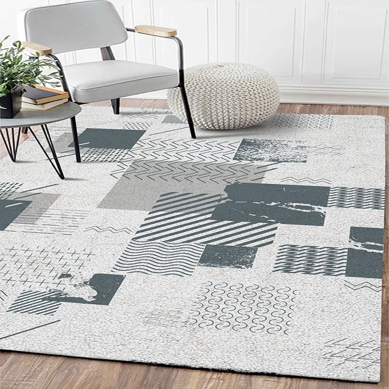 Nordic Abstract Rendering Carpets for Living Room Decoration Home Area Rug Large Soft Bedroom Decor Bedside Carpet Lounge Rugs 2