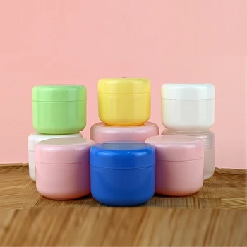 10Pcs Plastic Empty Cosmetic Jar 10g/20g/30g/50g/100g Cream Pot Travel Refillable Bottles Portable Cosmetic Container 1