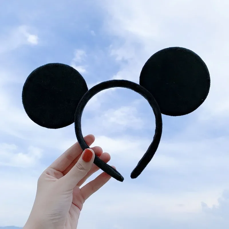 Hair Headband Accessories Disney Mickey Mouse Ear Headband Amusement Park Hair Hoop Fish Scale Sequin Mesh Party Headwear Girl Toy Birthday
