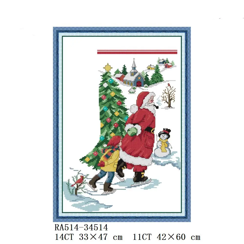 Counted Cross Stitch Kits Joy Sunday Christmas - Sunday Cross Stitch R308 3  14ct - Aliexpress