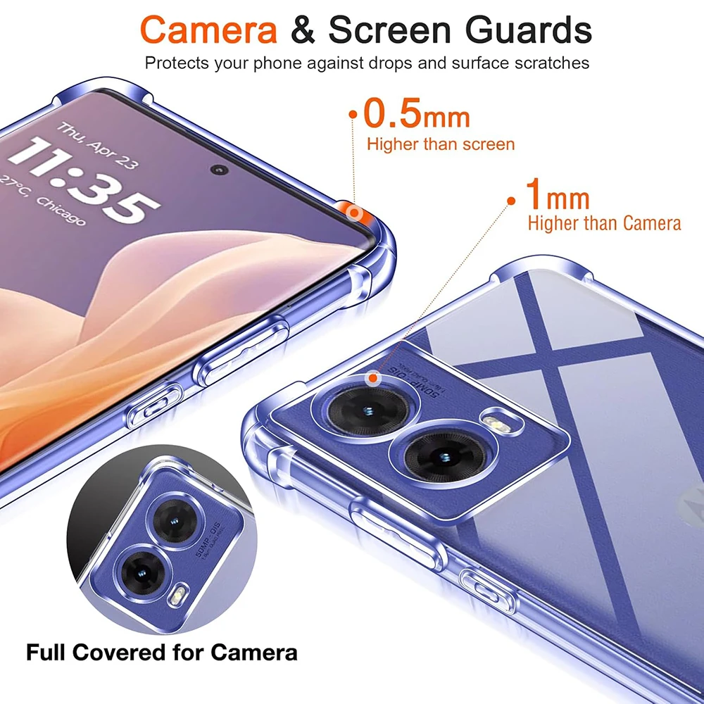 Shockproof Silicone Soft Case with Transparent Clear Shell