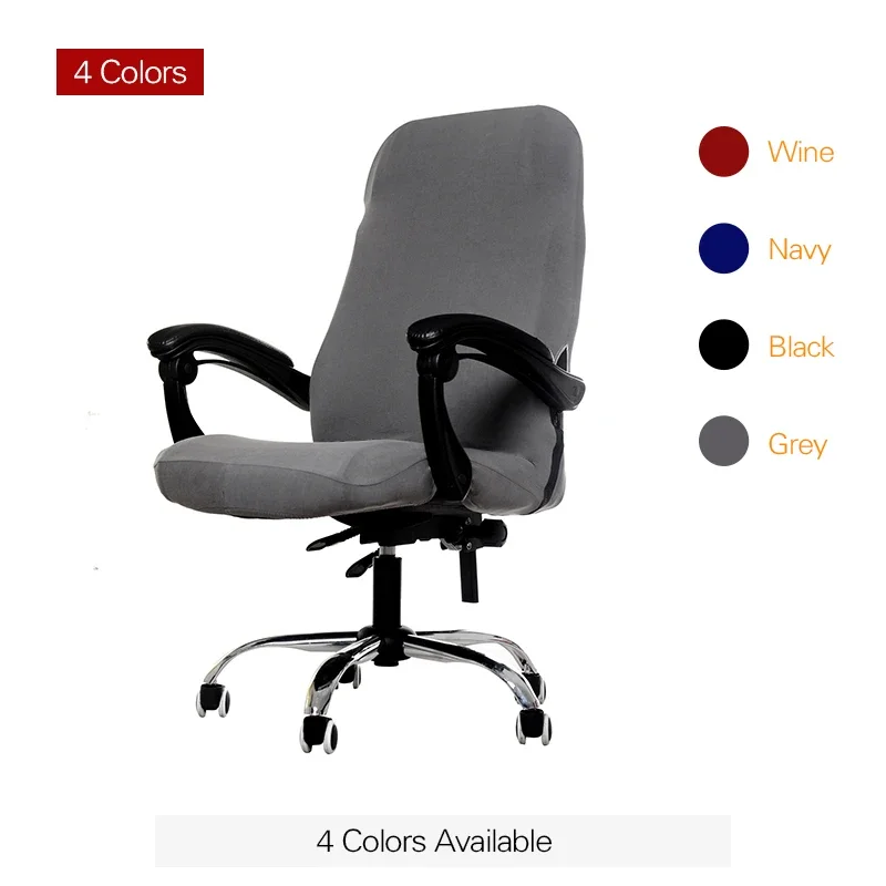 

Computer Chair Cover Spandex for Study Office Chair Slipcover Elastic Grey Black Navy Red Armchair Cover Seat Case 1 PC