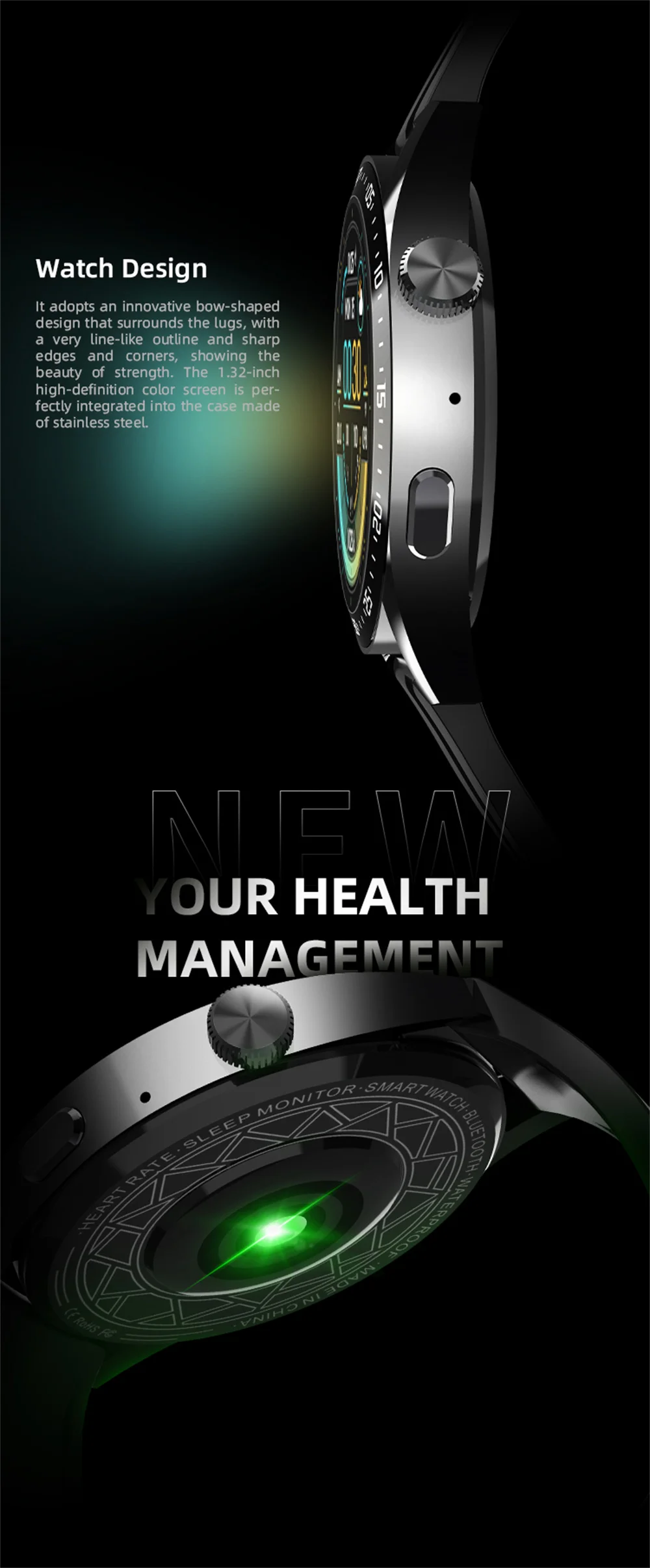 EC03 Pro Wifi Sports Smart Watch For Men Sports Fitness Blood Sugar Heart Rate Watch For Women Waterproof Watche For IOS Android Phone - ANKUX.COM