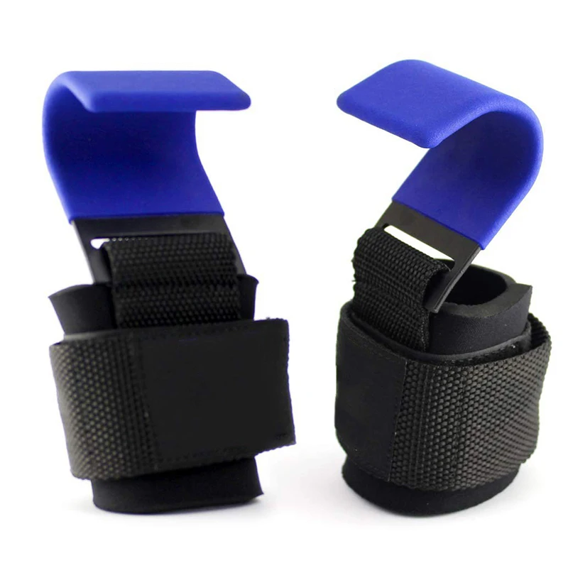 FitDA Gewichtheffen Haken Paar - Antislip Rubberen Coating Met 5mm Neopreen Polssteun, Weightlifting Hooks Voor Deadlifts, Pull-Ups & Krachttraining Tot 272kg