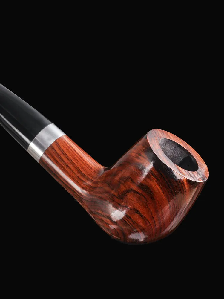 Solid Pear wood Smoking pipe straight filter tobacco Pipe smoke portable Pipes Men 6