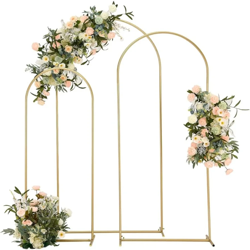 

Metal Arch Backdrop Stand Wedding Arches for Ceremony Decoration Backdrop Door Frame Gold 5.9FT Party Supplies 4.9FT) Balloon