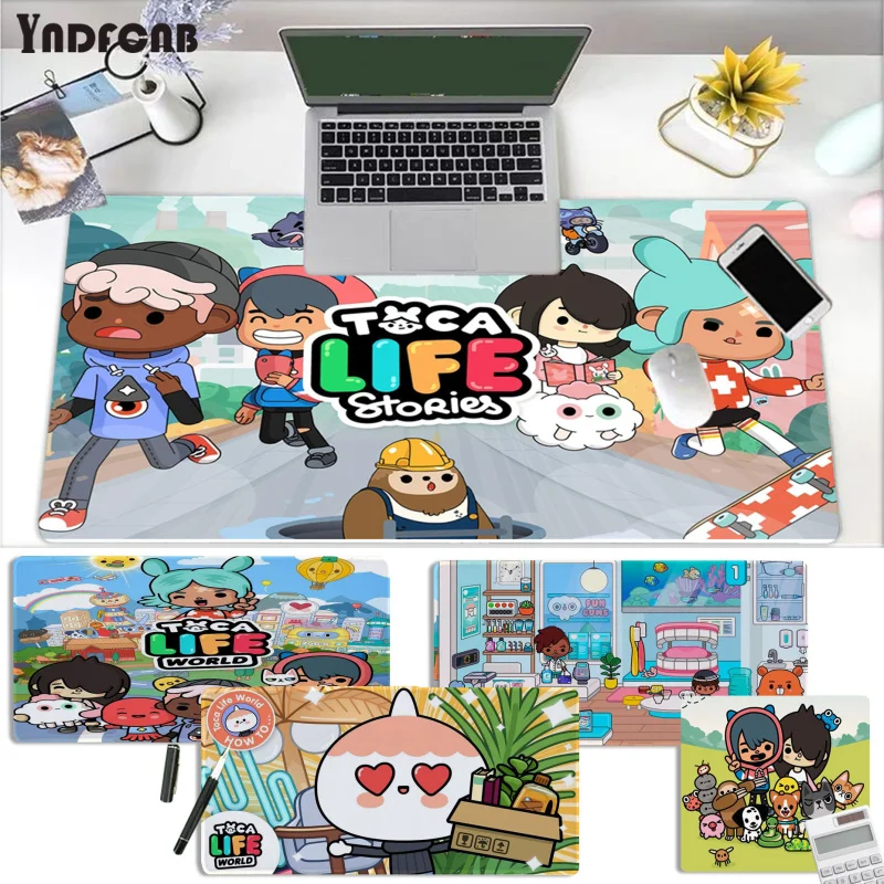 Toca Boca Toca Life World Mousepad Hot Large Gaming Mouse Pad Xl Lock Edge Size Per Gameing World Of Tanks Cs Go Zelda