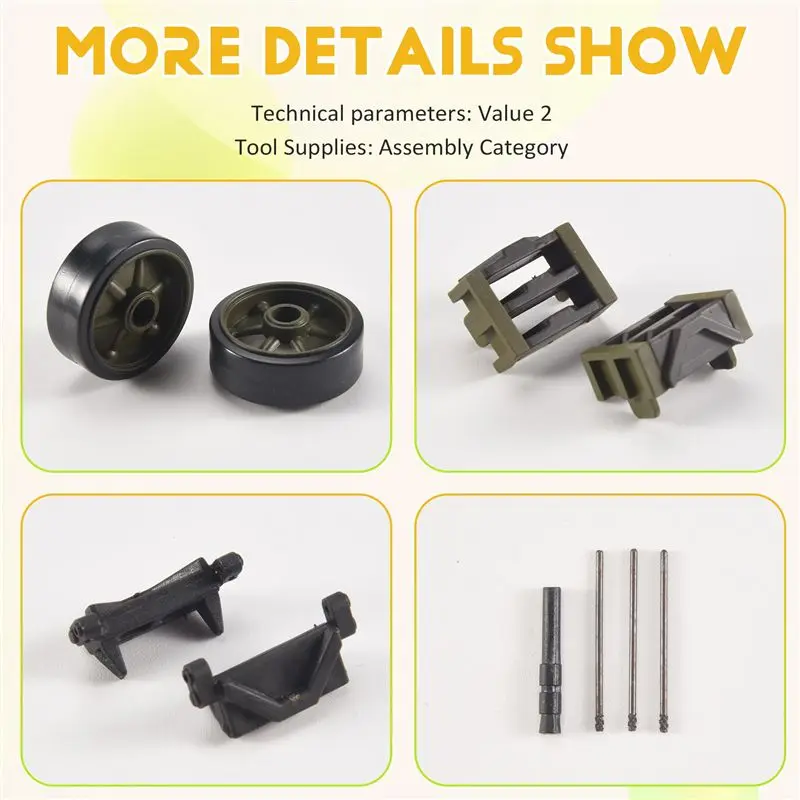 AEE1-1/16 헨롱 탱크 3898-1 미국 셔먼 M4A3 RC 탱크 플라스틱 병사 액세서리 부품 가방