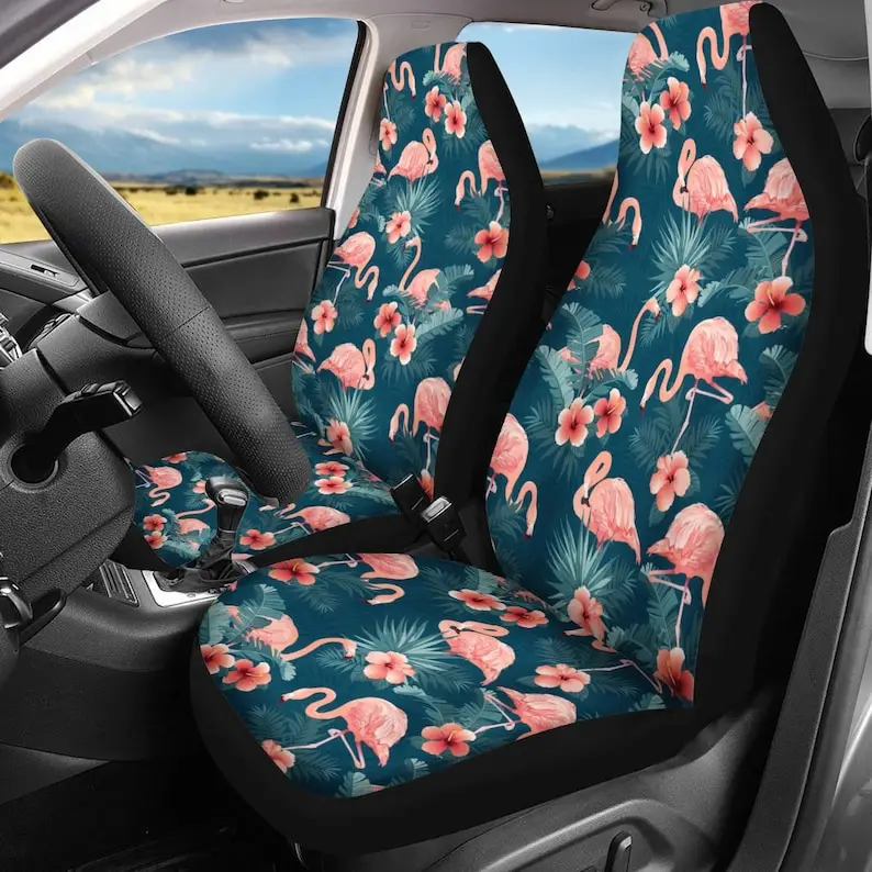 

Flamingo Car Seat Cover, Flamingo Car Seat Set, Flamingo Bench Seat Cover, Flamingo Front Seat Cover, Flamingo Back Seat Cover