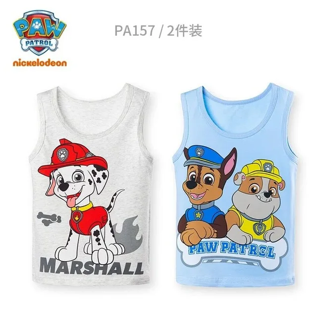 2pcs Original PAW Patrol Vest Kids boys Summer Casual Outfit Baby Boy Girl Sleeveless Tops T-shirt Tees Toddler Top Outfits 2-4T