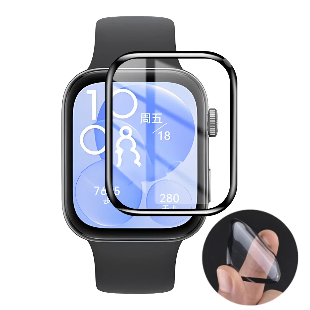 Premium 9D Curved Screen Protector Film for Smartwatches - Full Coverage, Pack of 1-4