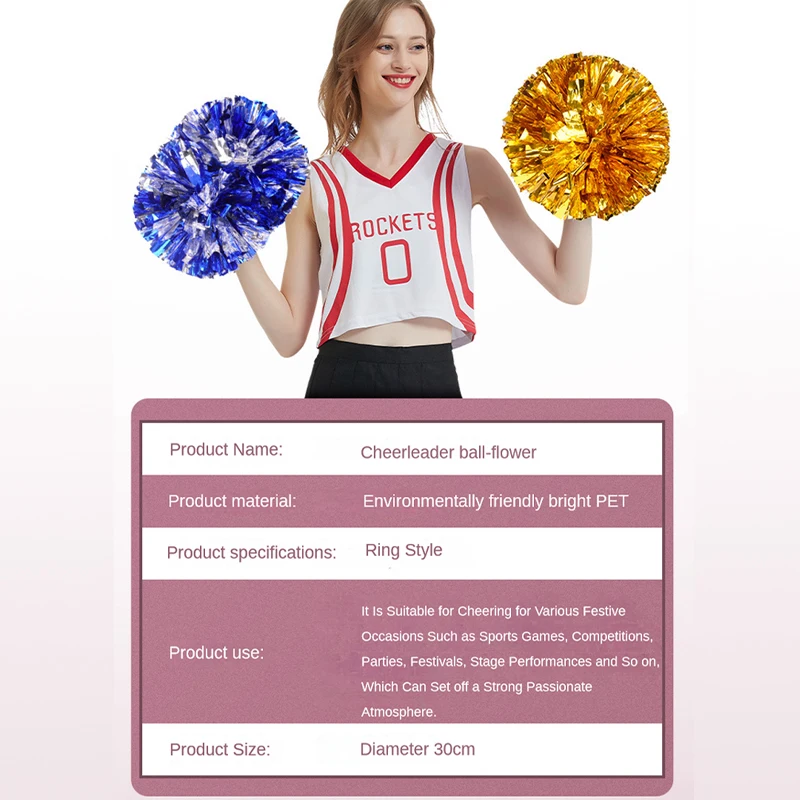 1Pcs Cheerleading Flower Ball Diameter 30cm Cheerleading Handshake Flower Children Dance Performance with Cheerleaders