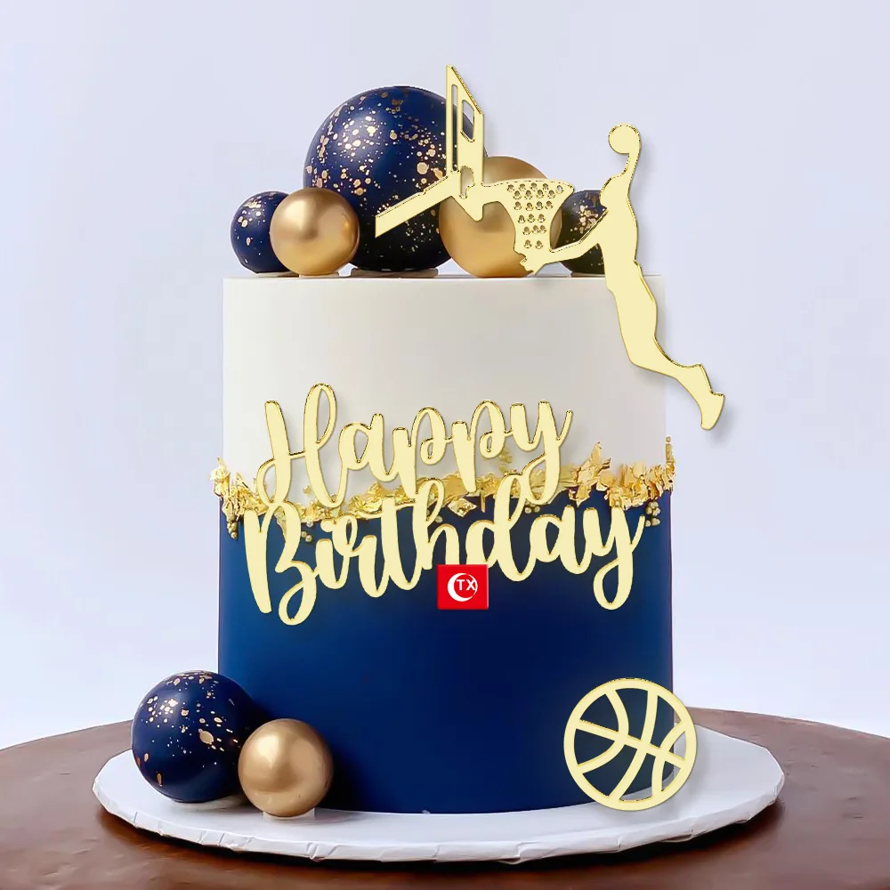 Nieuwe Voetbal Thema Gelukkige Verjaardag Cake Topper Set Jongens Basketbal  Sport Verjaardagsfeestje Cake Topper Baby Shower Taart Decoraties -  AliExpress, image size:1000x1000