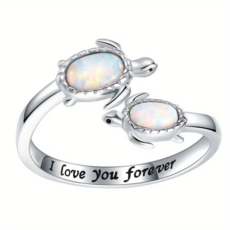Turtle Open Ring Unique & Elegant Design Perfect Decorative Accessory & Gift for Holidays Birthdays Parties finger rings,jewelry rings,ring jewelry