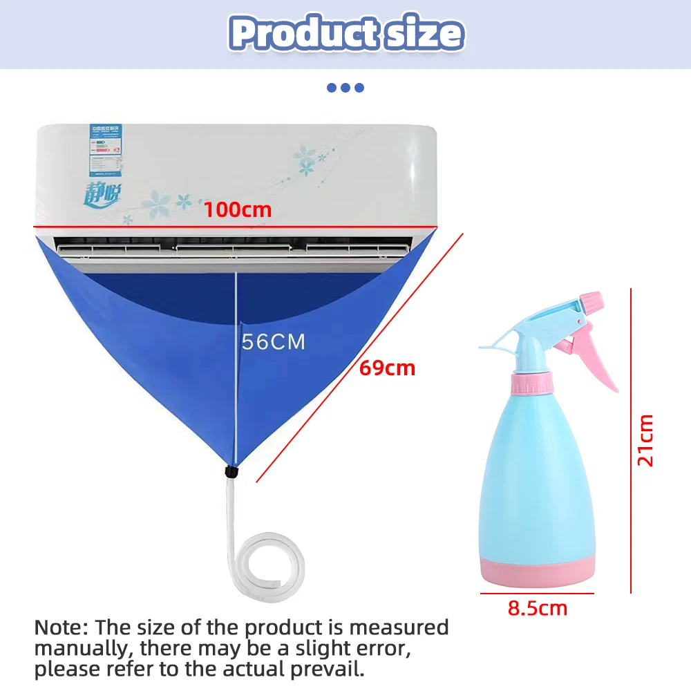 Air Conditioner Cleaning Kit Leak-proof Cover Full Set with Water Pipe Disassembly-free Clean Tools air conditioner cleaning kit